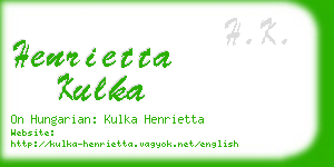 henrietta kulka business card